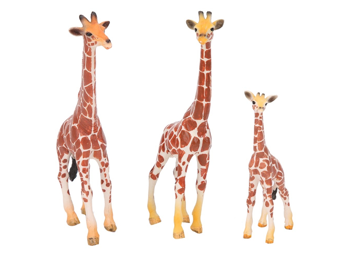 Ats figuras de Animais Família Girafas Modelos de Vida Selvagem Decoração Brinquedo Educatsivo para Crianças