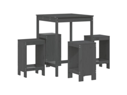 Conjunto de 5 Bar para Jardim Pinho Maciço Cinzento MAISON EXCLUSIVE