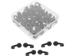 100 Tachinhas Pretas Com Gancho Para Pendurar Quadros
