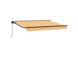 Conjunto 1 Toldo Retrátil Vidaxl Amarelo Poliéster (4 × 3 M)