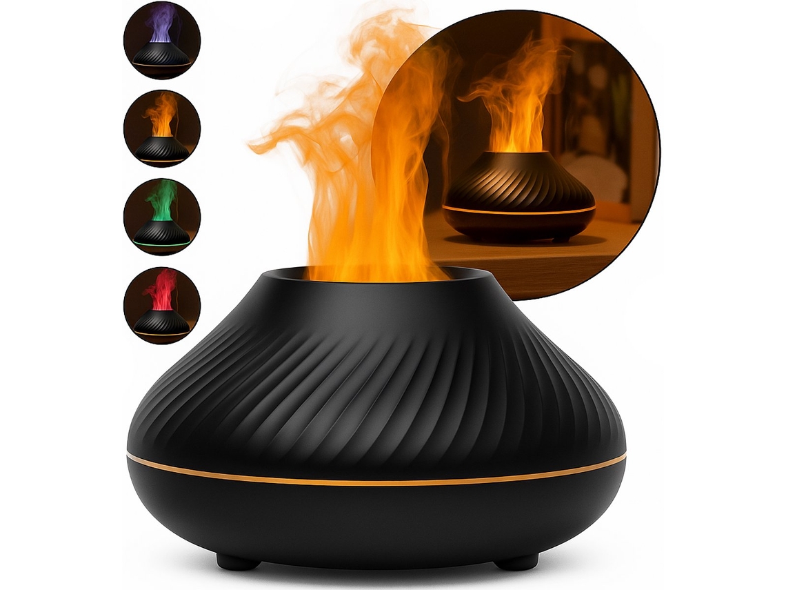 Difusor Aromas C/ Umidificador 4 Modos Luz Atomizador Aromaterapia ZYBLSSBB