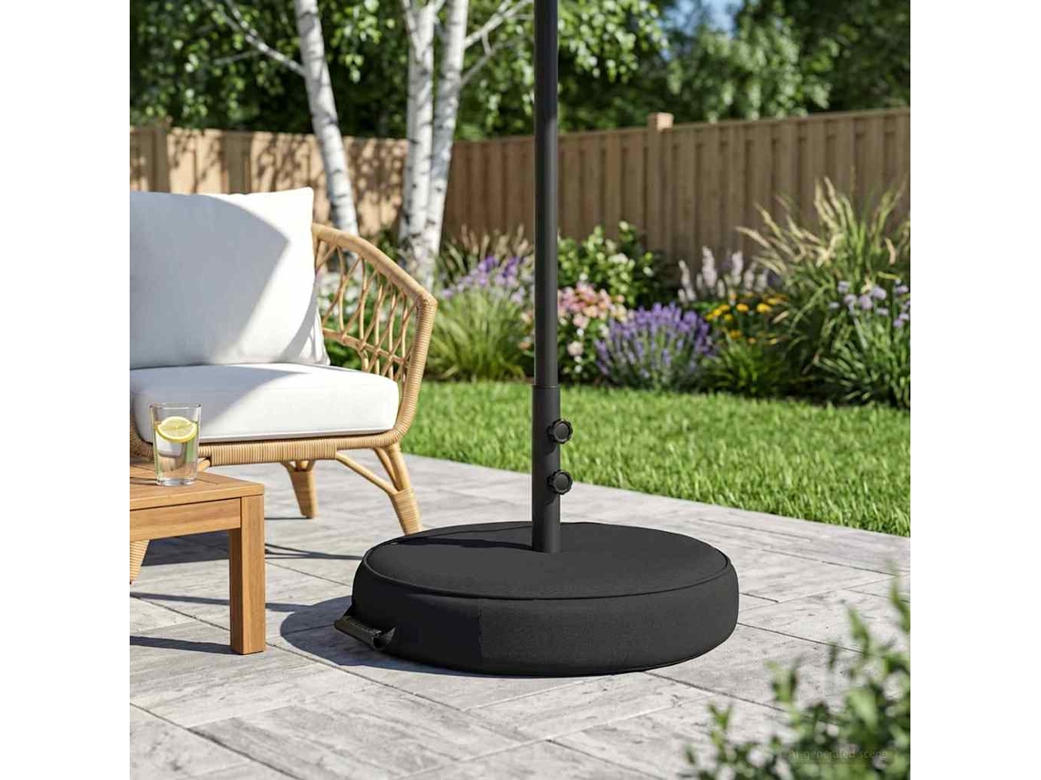Vidaxl Base De Guarda-sol De Patio 53 X 53 X 40 Cm Aço Preto