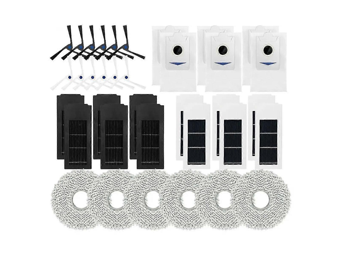 Para Aspirador Robô Deebot X2 / X2 Omni / X2 Pro: Escova Lateral, Filtro Hepa, Saco De Pó, Panos De Limpeza.