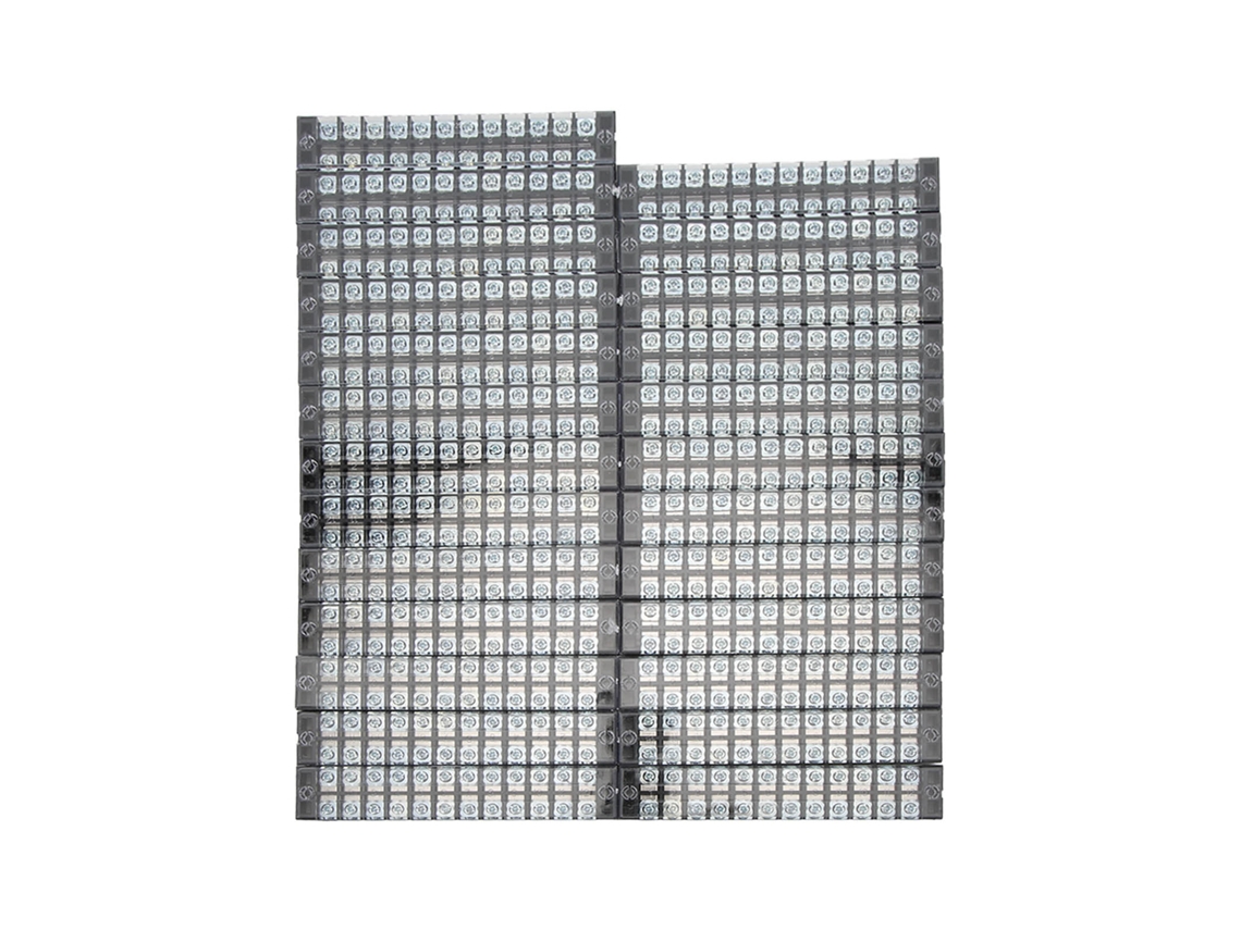 Bloco Terminal De Potência Berm Tb‑2512l 12 Posições 25a 600v Com Coluna De Ligação De Cobre