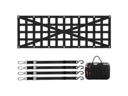 Rede para Porta Traseira de 137 X 46 Cm, Carga Resistente Caixa Caminhonete com 4 Correias Telescópicas Ajustáveis, Design Reforçado, Adequada