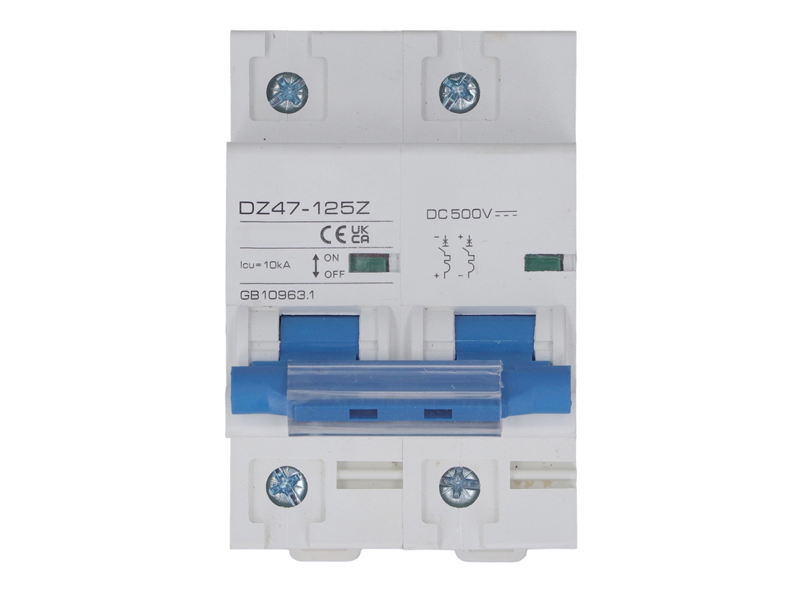 Interruptor de Circuito Dc 2p 100a 10ka para Sistema Solar Pv Dc500v D100 com MARCA
