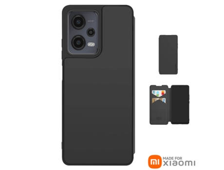 Capa para Xiaomi Redmi Note 12 5G MADE FOR XIAOMI Pele com Porta-Cartões Preto