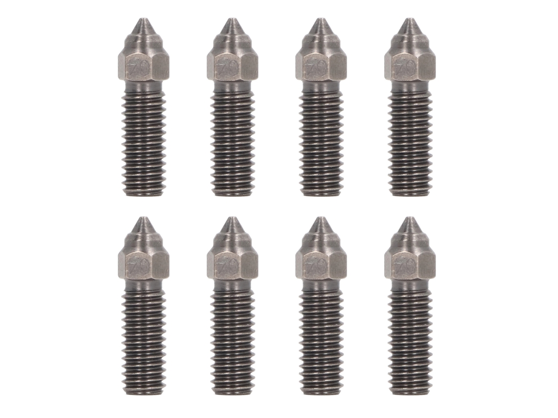 8pcs Bicos De Aço Temperado 0.4mm De Alta Fluidez Para Impressora 3d Kobra E Sovol Sv06 Plus