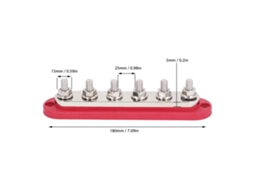 Conjunto De Blocos De Distribuição De Energia Laxiscreed 2 Peças, M8, 300a Para Sistemas 12-48v