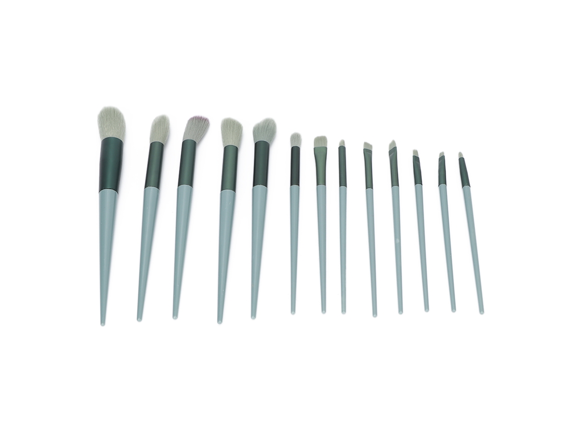 Conjunto Completo De 13 Pincéis De Maquiagem Para Sombra De Olhos Pó E Blush Com Cabeça Macia E Design Ergonômico