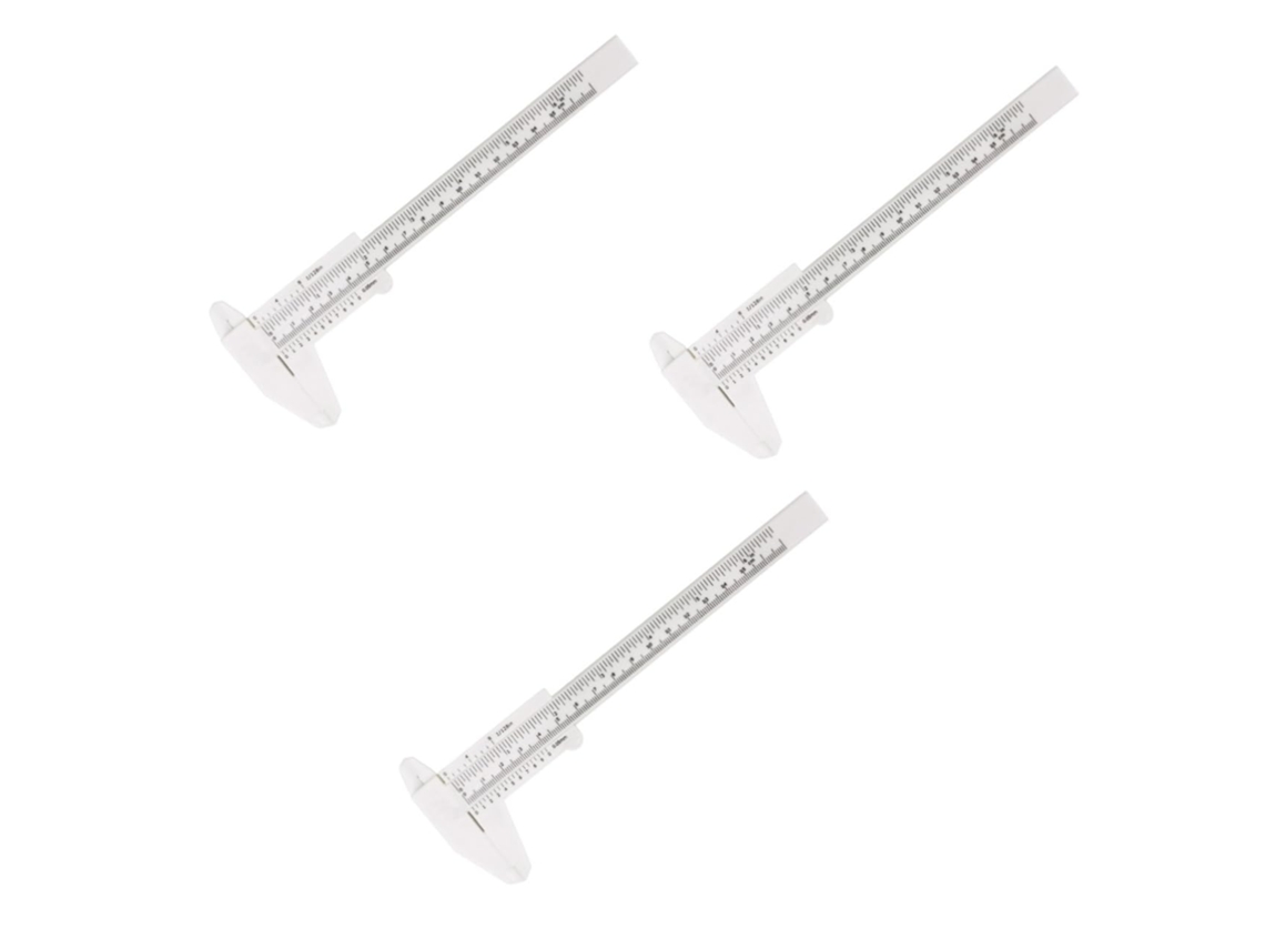 Paquímetro Deslizante De Plástico Healeved 150 Mm, 3 Unidades, Mini E