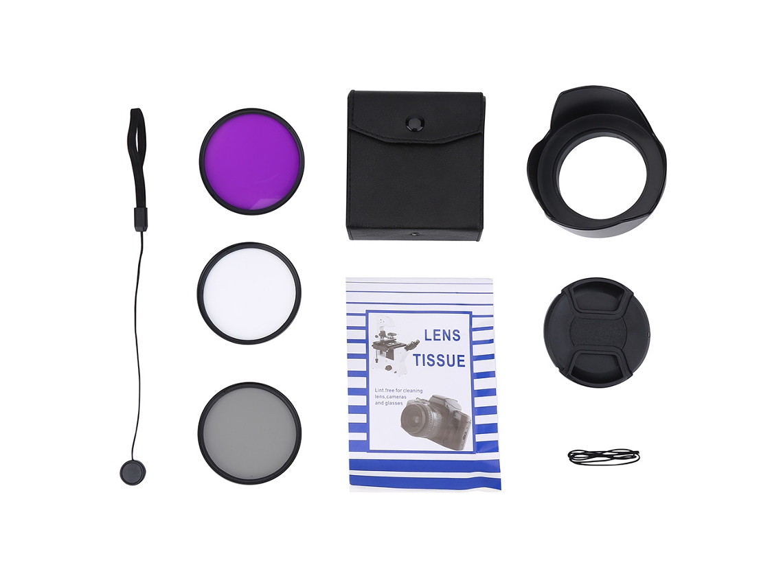 67mm Uv Cpl Fld Lens Filter Kit With Pouch Lens Cap Hood Photography Accessory LAXISCREED