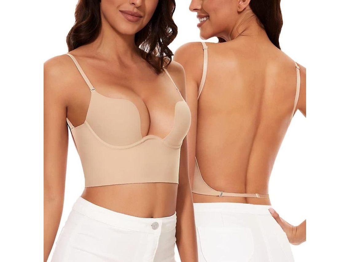 2026 sutiãs Sem Costuras para Mulheres com Decote Profundo e Espalda Aberta Convertível Multiusos Halter Invisível