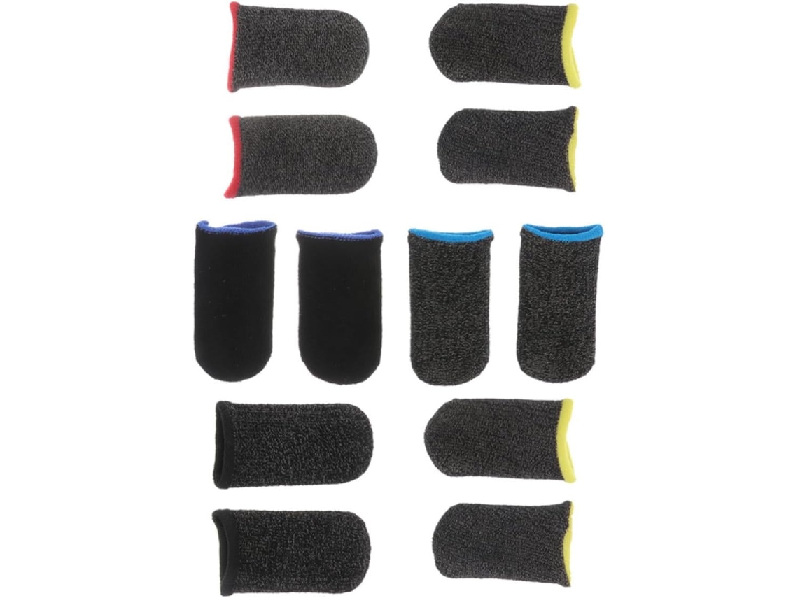 6 Pares De Dedeiras Respiráveis, Antiderrapantes E Absorventes De Suor, Protetores De Dedo Em Fibra Elástica, Cor