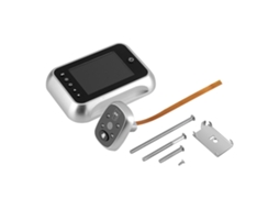Fechadura Inteligente Prateada Para Porta De Segurança, Equipada Com Função De Vídeo Com Visão Noturna Sem Fio Lcd, Acompanhada De Jyb02247.