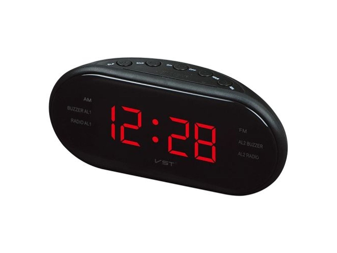 Rádio relógio Oval com Led BRILVIBERA (vermelho)