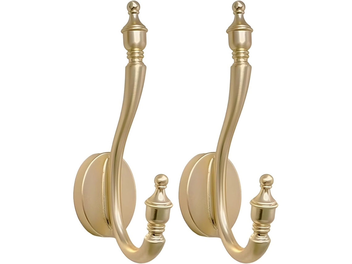 Conjunto De 2-ganchos Decorativos Para Casacos E Roupões, Ganchos De Toalha Em Liga Zinco Com Acabamento Envelhecido