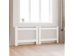 Vidaxl Coberturas De Radiador 2 Pcs 112x19x81,5 Cm Mdf Branco