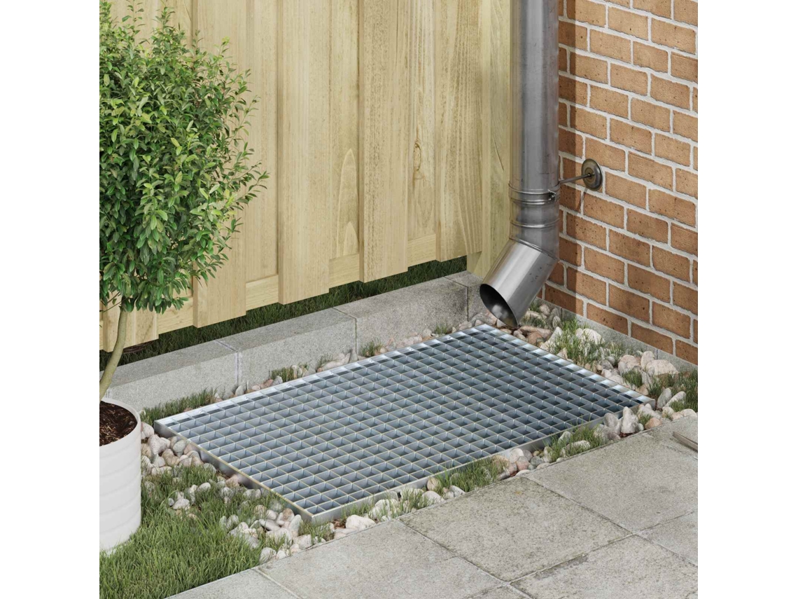 Vidaxl Grelha Prateado 80 X 50 X 2 Cm Aço Galvanizado A Quente