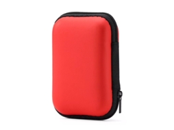 Bolsa Zruxe Para Auscultadores Mini Portátil Vermelha 12x8cm (fecho De Correr, Proteção Contra Riscos)