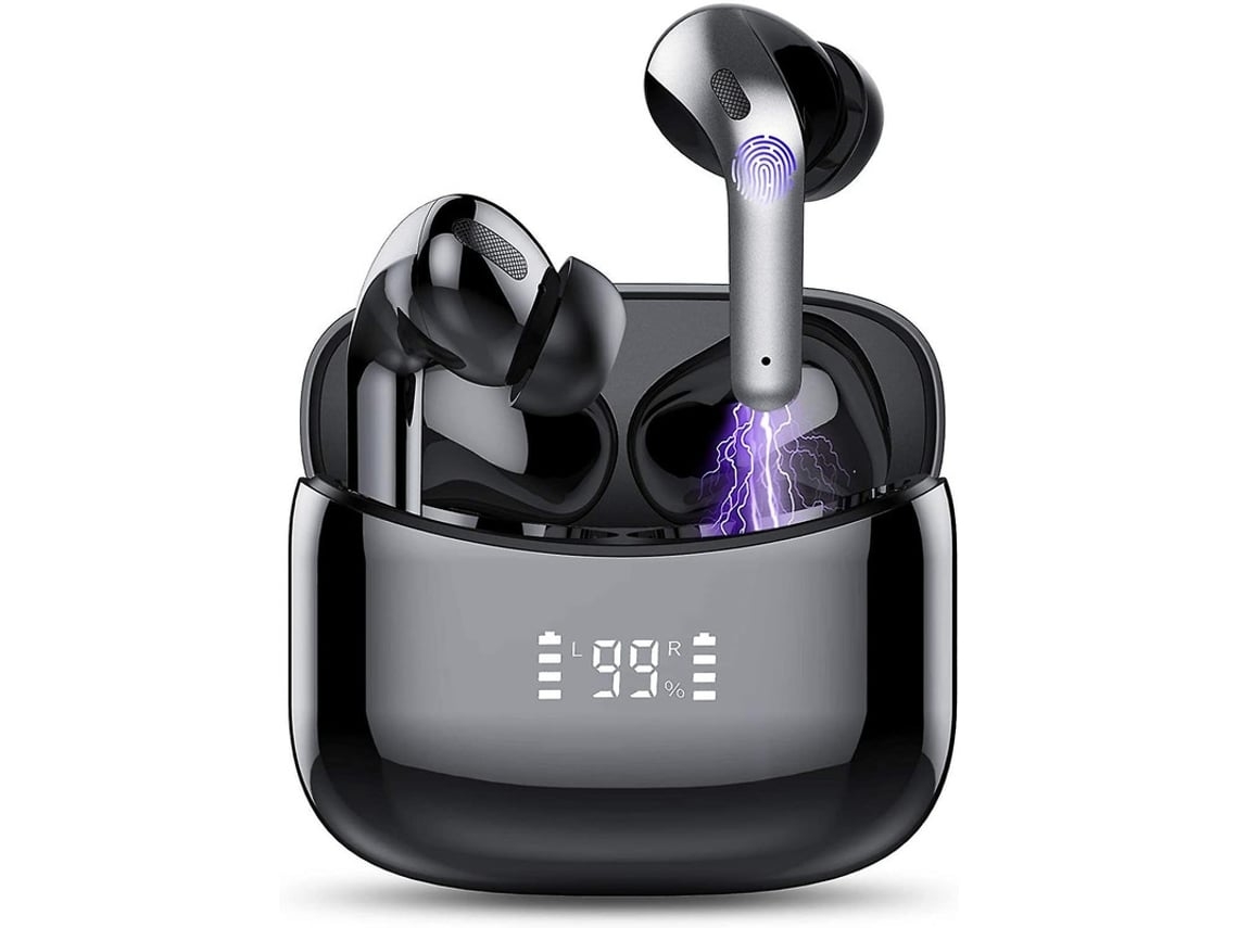 Fone Bluetooth Ipx7 Intra-auricular Usb-c Carregamento Rápido 35h Emparelhamento Automático Microfone Led