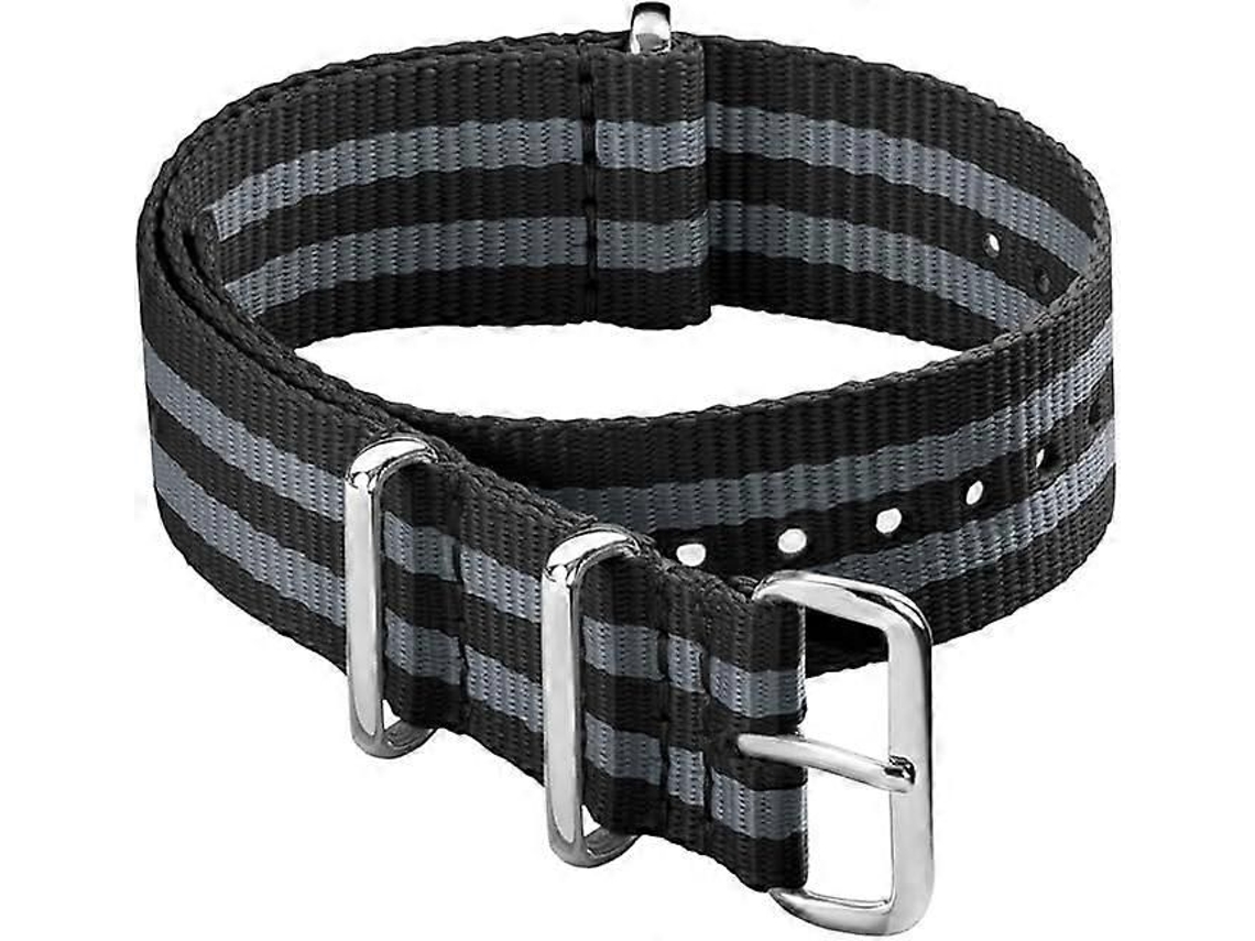 Pulseiras Para Relógio - Pulseira Clássica Em Nylon - Preto E Cinza