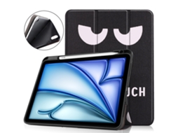 For Ipad Air 11 (m2/m3) Tablet Case With Trifold Stand, 11 Inch Apple Tablet Case, Tpu Pen Slot Big Eye Style Sfushos (2024/2025)