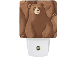 Luminária de parede LED com plugue, acendimento automático, sensor crepuscular automático, funciona com bateria.