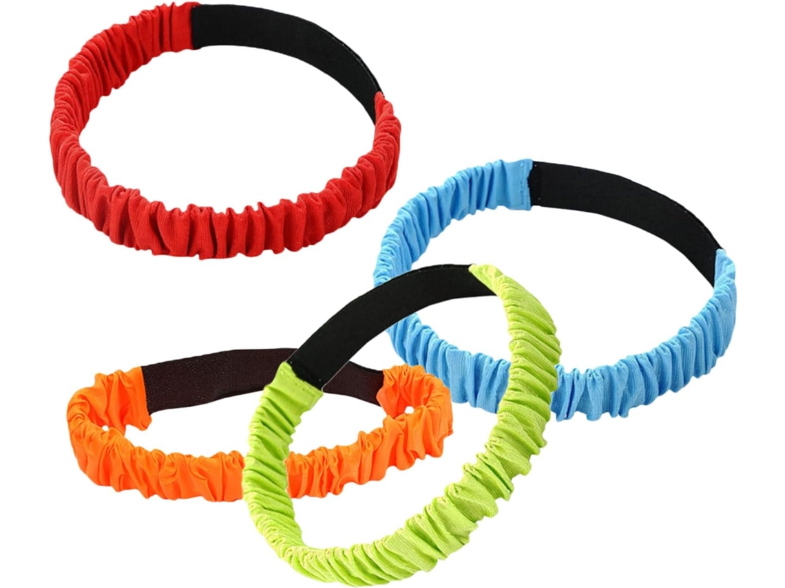 Conjunto De 4 Faixas Elásticas Para Corrida 3 Pernas, Feitas Tecido Oxford 210d Altamente Elástico E Com