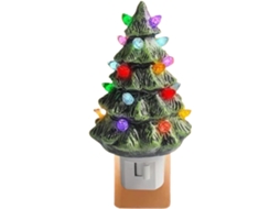 Luminária Noturna Em Forma De Árvore Natal Resina Iluminação Ambiente