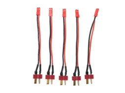 Mali 5pcs Cabo Conversor de Extensão Esc Rc 10a 20a 30a Conector Jst para Plug T Macho Adaptador para Reparo