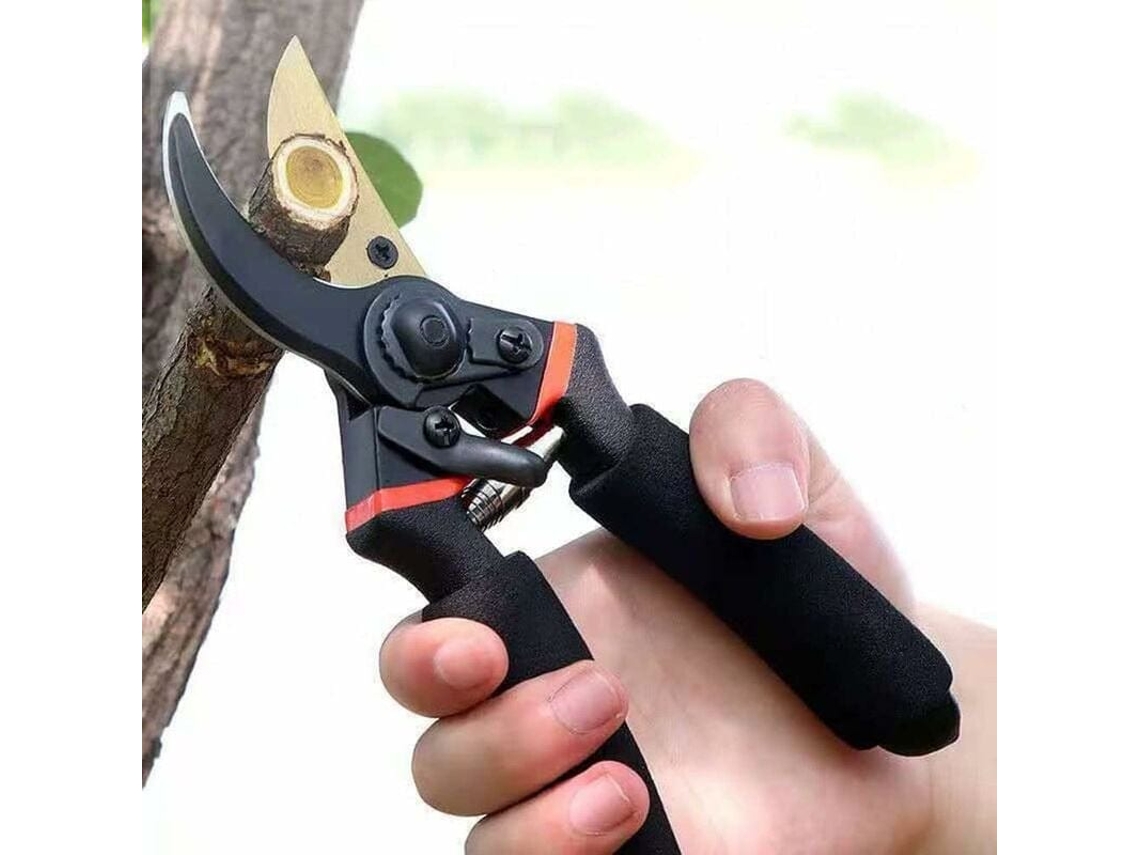 Tesoura De Podar Jardim De Aço Manganês Anti-derrubamento Corta Galhos Até 25mm Ferramenta Hortícola