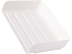 Caixa de Documentos Empilhável em Abs Branco, Design com Seções Empilháveis, Alta Capacidade Carga, Resistente
