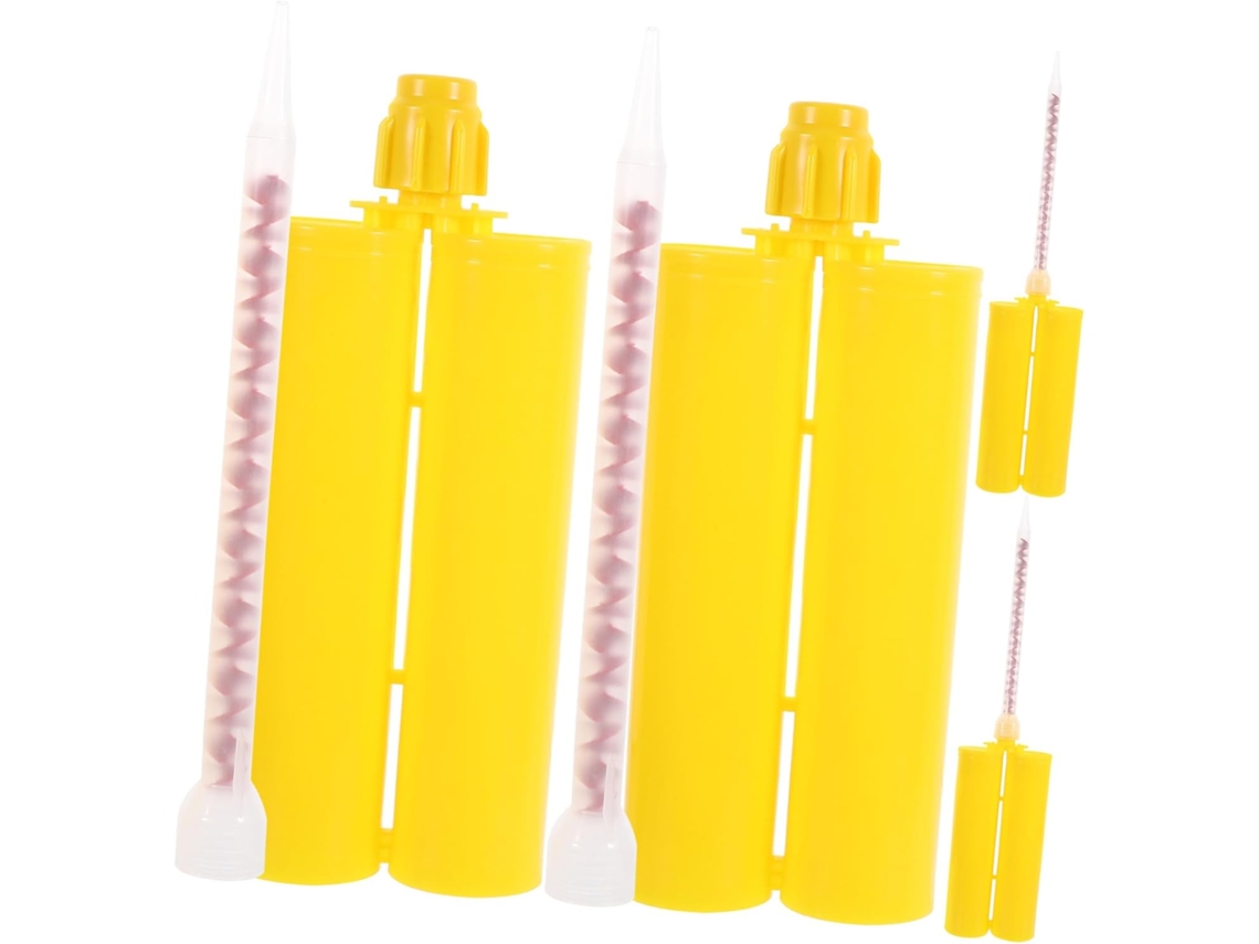 Conjunto De 4 Tubos De Silicone Recarregáveis Com Compartimento Duplo Para