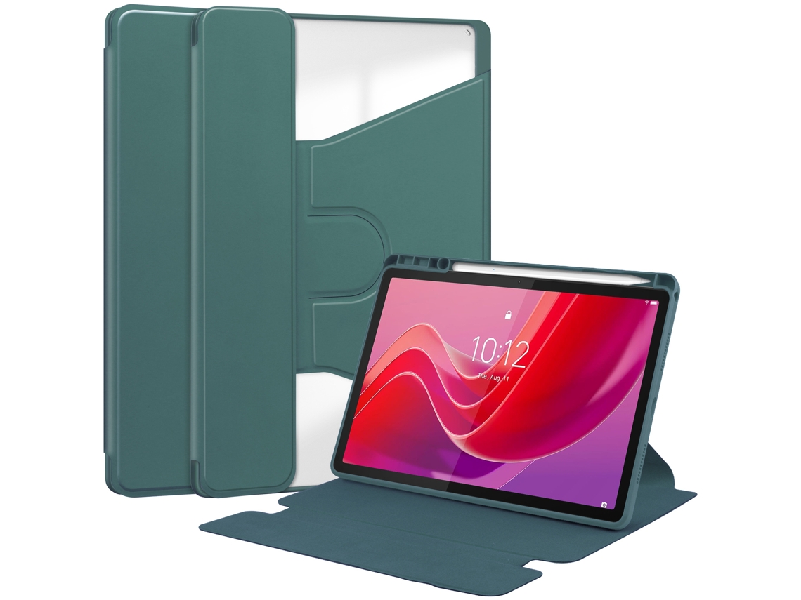 Capa Giratória Única Em Couro Verde Escuro Capa Dedicada Para Ipad Pro De 11 Polegadas Yunzii (2024)
