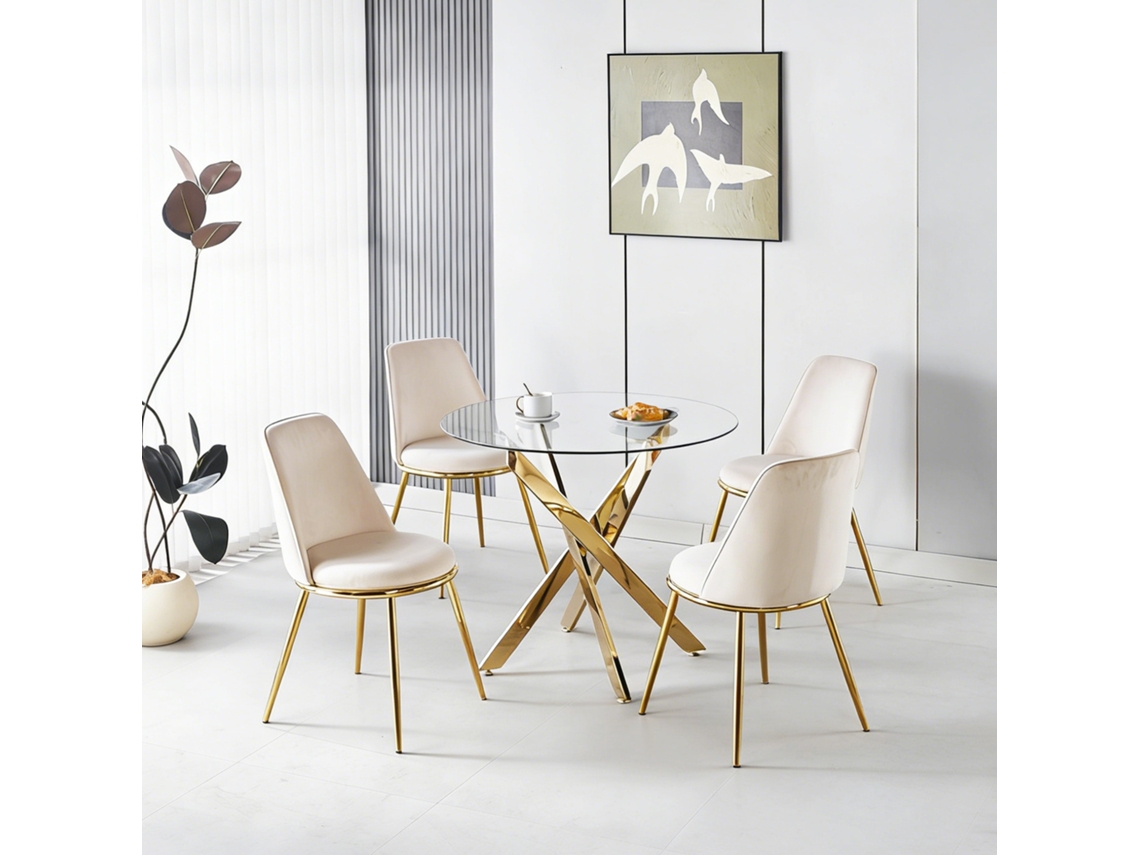 Conjunto Jantar 1+4 C/ Mesa e 4 Cadeiras VOLTEDGE