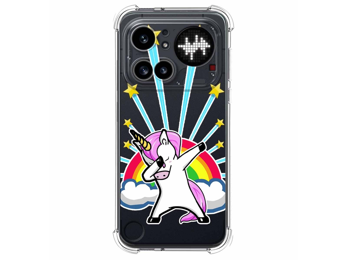 Capa Tumundosmartphone Transparente De Silicone À Prova De Choque Para Nothing Phone 4a Pro 5g Com Estampa De Unicórnio