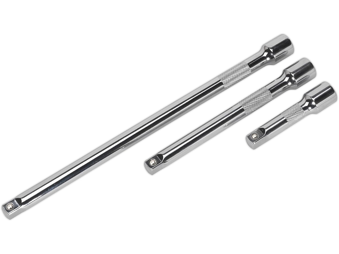 Conjunto De 3 Barras De Extensão Ak6340 Com Encaixe Quadrado De 3/8".