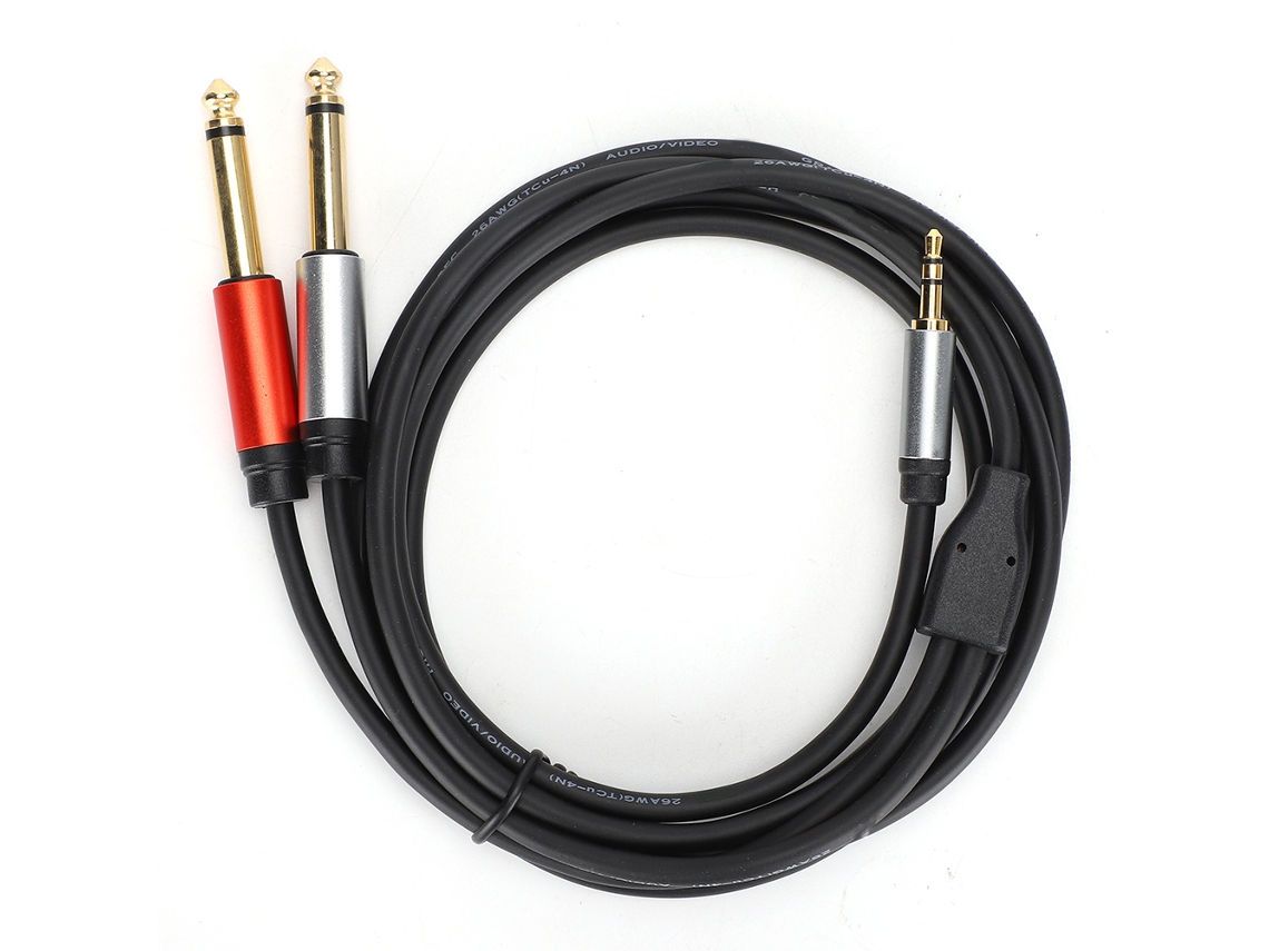 Aetheria cavo de Áudio 2 em 1 1.8m 3.5mm para 6.35mm Anti corrosão Splitter para Fone e Alto falante