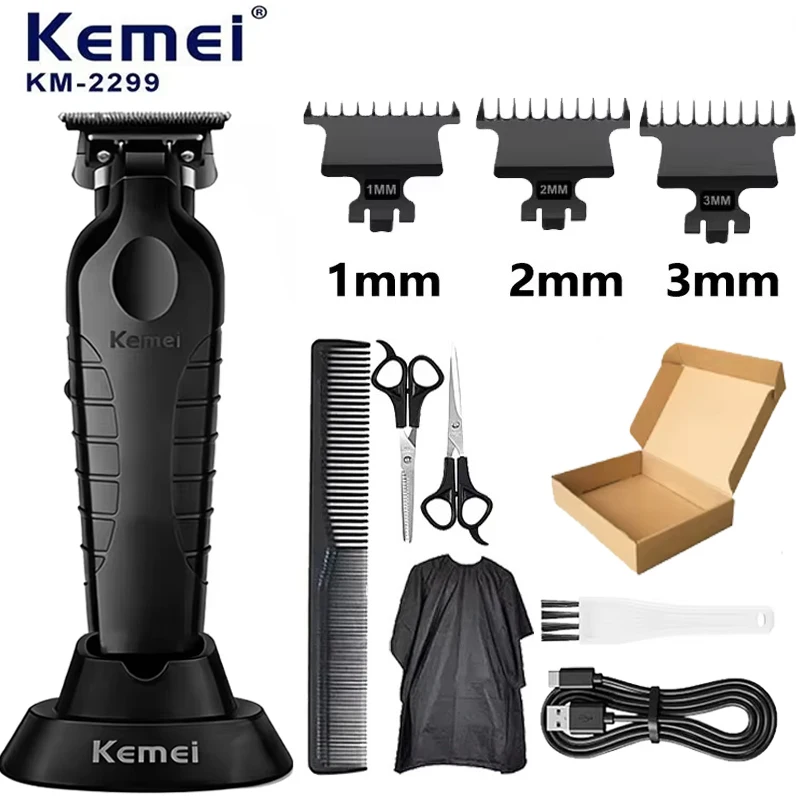 Conjunto De Máquina De Cortar Cabelo E Aparador Profissional Masculino (preto), Conjunto De Máquina De Cortar Cabelo Sem Fio