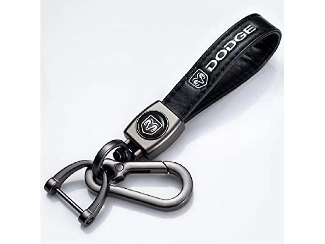 Chaveiro De Couro Com Logo De Marca De Carro Engate De Mola E Anel Compatível Com Principais Marcas Dodge