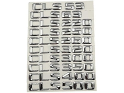 Sticker 3d Letras Mercedes Benz Para Traseira Do Carro, Material Abs, Personalizável, 17cm De Comprimento Chrome