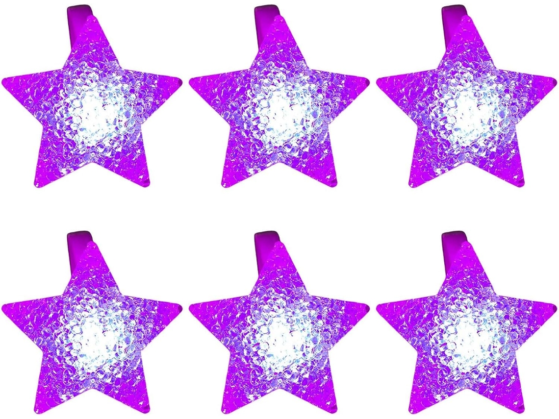 Pulseiras luminosas, pulseiras divertidas com luzes, pulseiras LED brilhantes em formato de estrela para crianças.