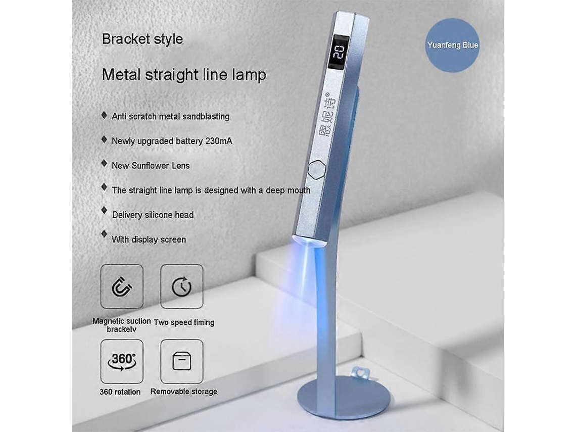 Lâmpada UV para unhas com caneta de metal, secador de unhas LED portátil para fototerapia, USB LY EBIKE