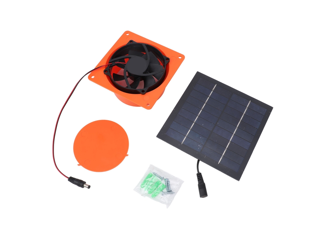 Ventilador Solar 20w Painel Monocristalino Estufa Caravana Barco