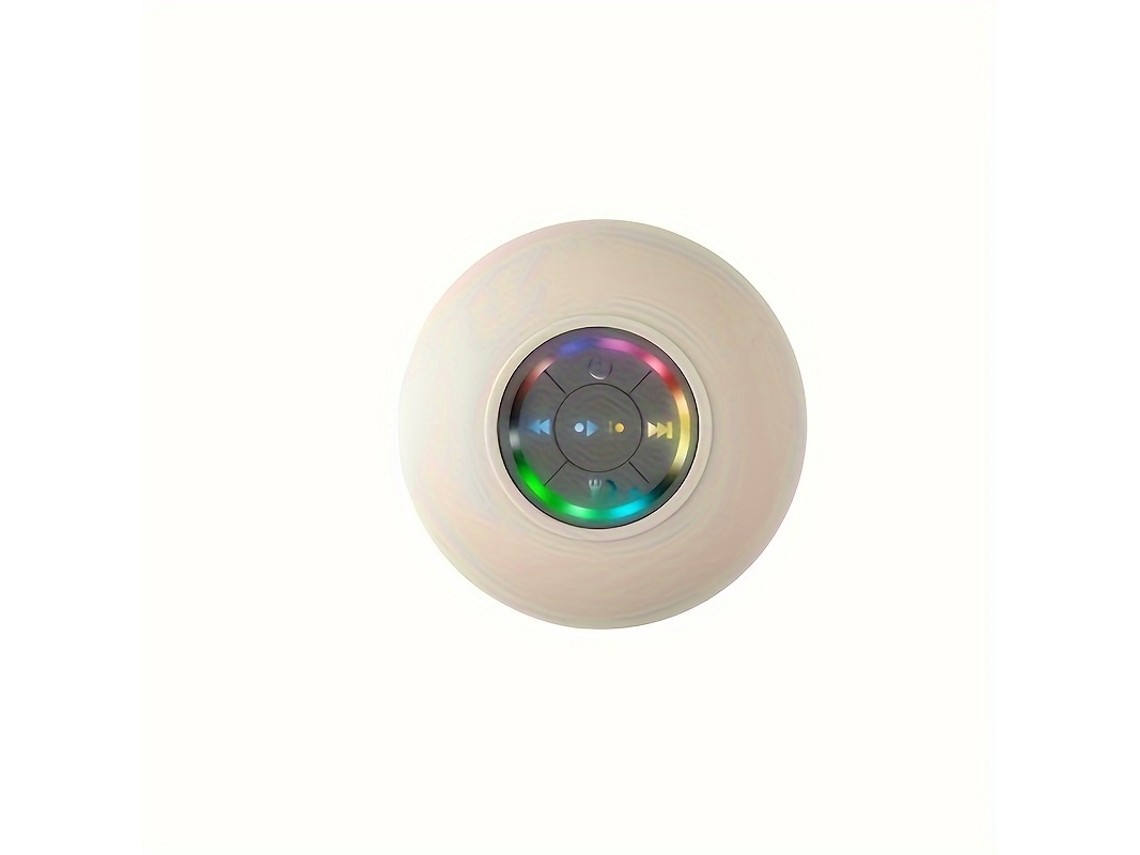 Alto falante Led para Casa de Banho Design Sem Fio, Classificação de Impermeabilidade Ipx 4, Controles por Botões, Suporte com Ventosa STELASPLEN
