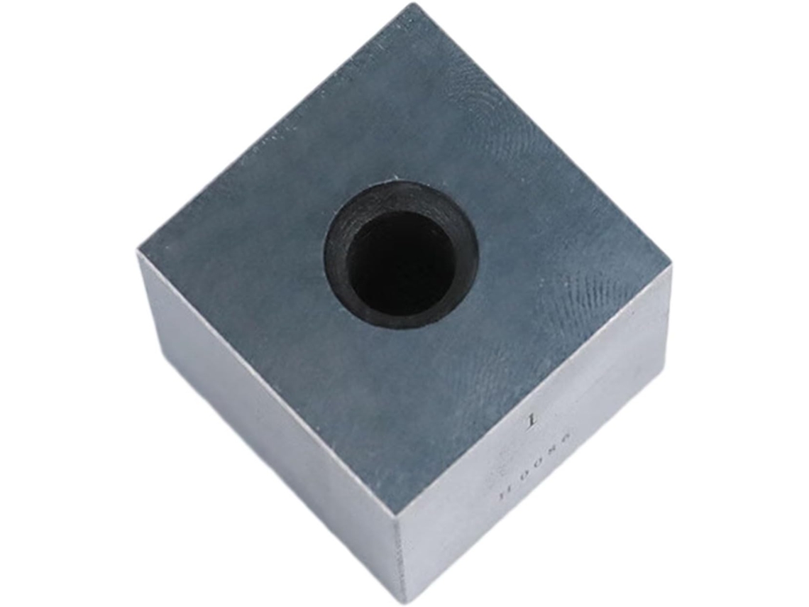 Bloco De Medição Com Furo Retangular, De Grau Laboratorial, Fabricado Em Aço Carbono Resistente.