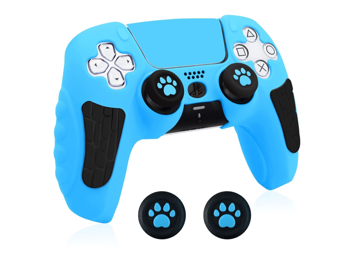Capa Controle De Para Ps5, Capa De Silicone Antiderrapante Com Capas Para Joystick E Adesivos (azul) Cuich