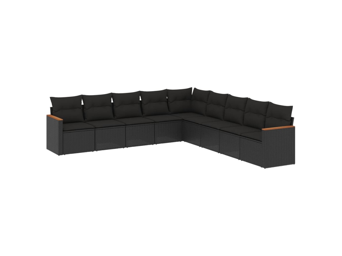 Garden Sofa Set, Garden Sofa Sets Vidaxl Preto Rattan / Vime (n/a)