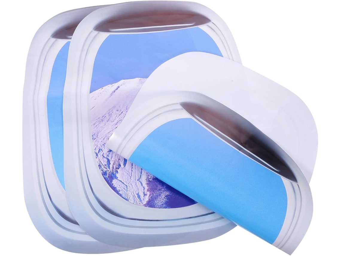 Conjunto De 3 Adesivos De Parede Removíveis Em Pvc Com Formato De Janela De Avião, Decorativos Para Gokoco